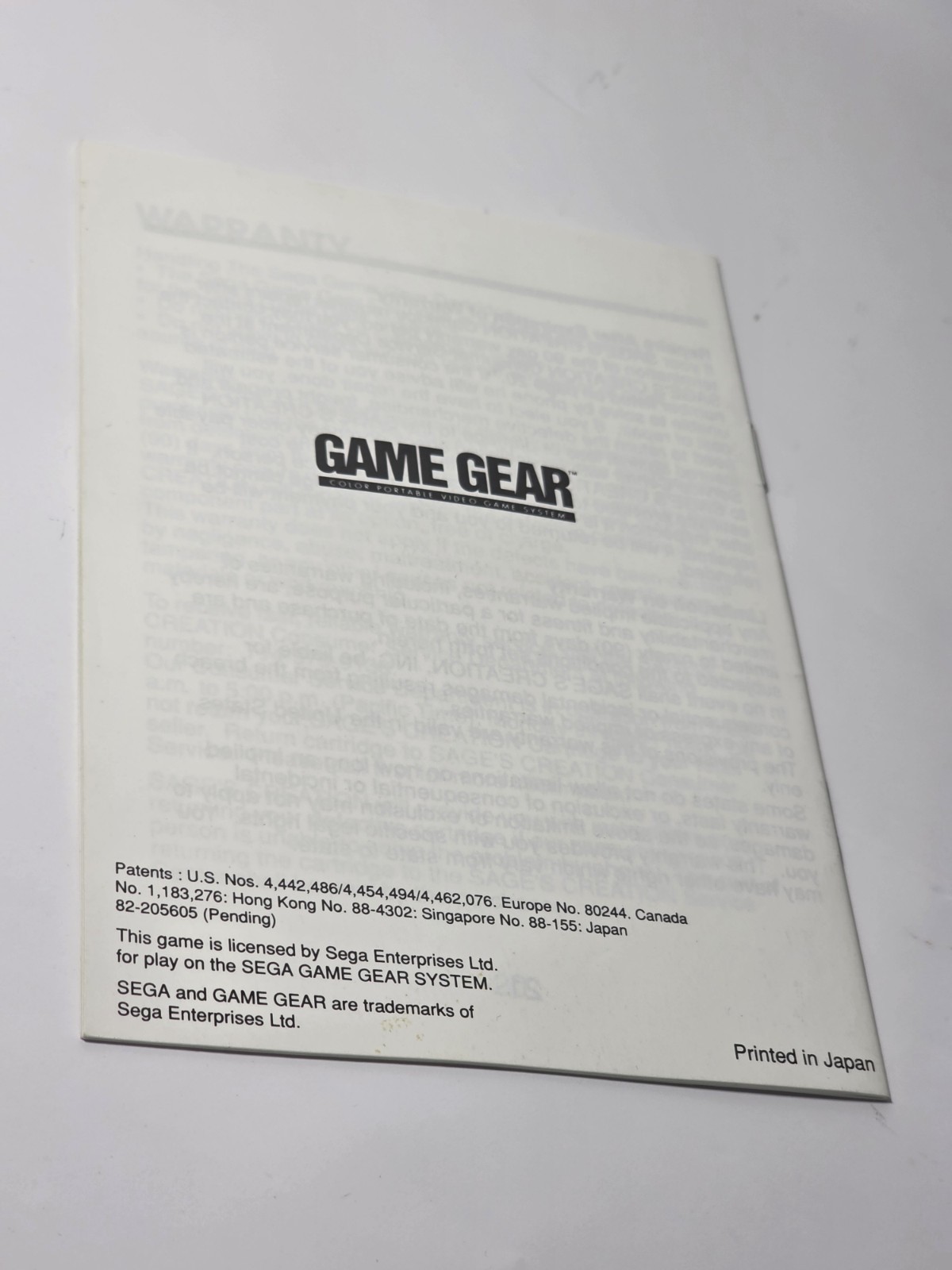 Devilish (Sega Game Gear) Manual /Booklet Only MINT Condition (B4)