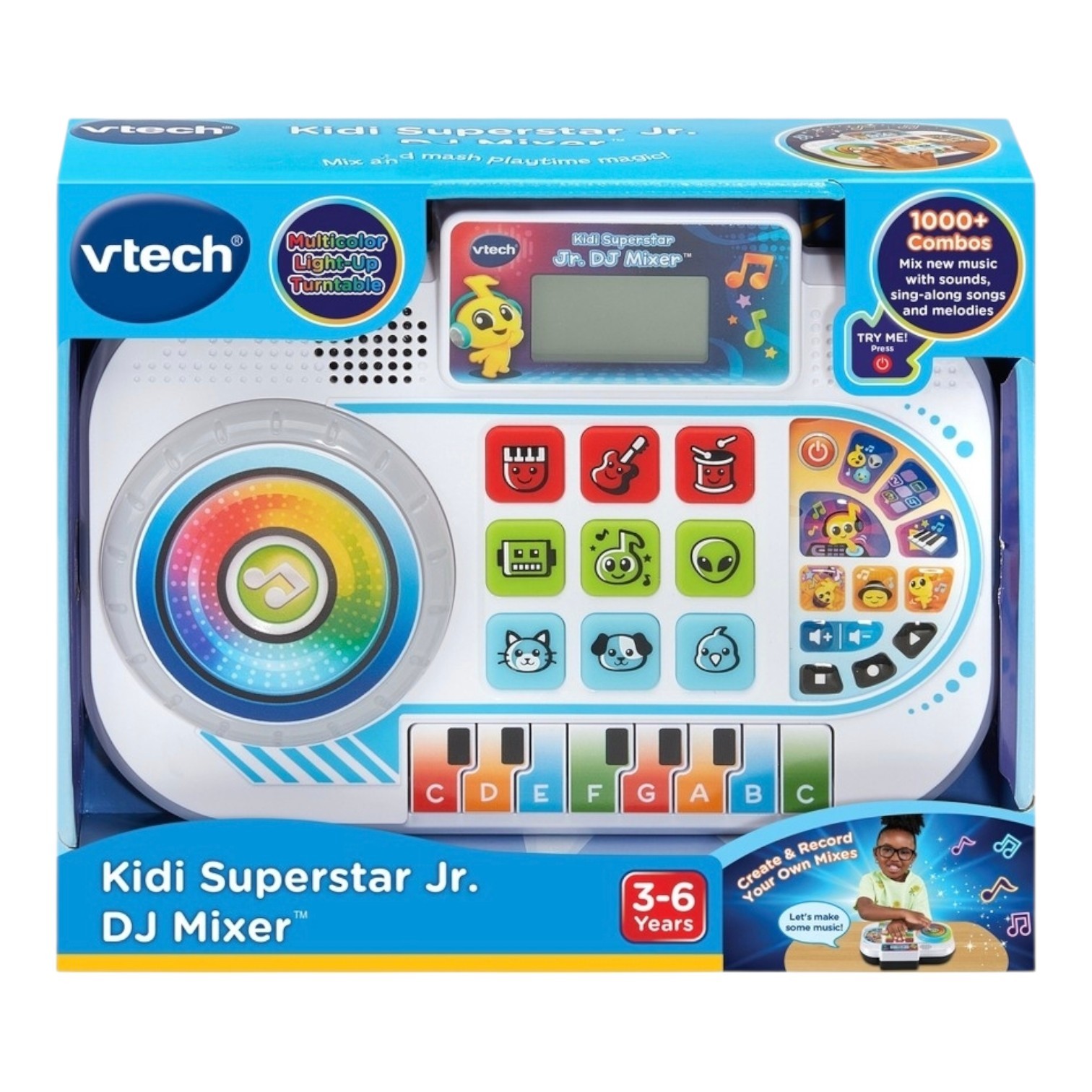 VTech Kidi Superstar Jr. DJ Mixer Musical Toy for Kids Ages 3–6 | Lights, Sounds