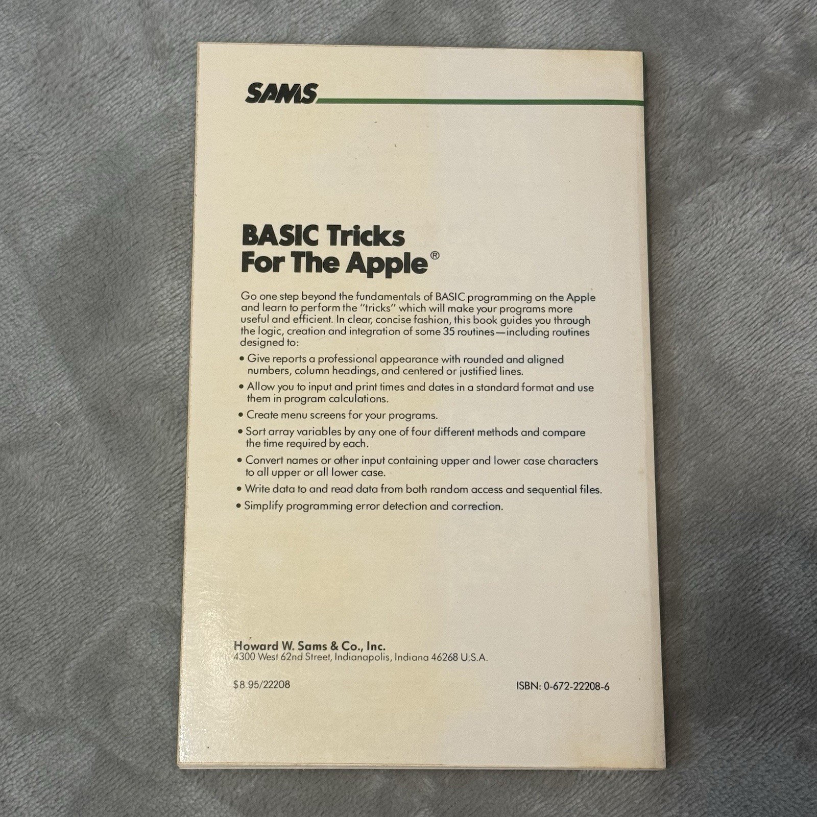 1983 BASIC TRICKS FOR THE APPLE Computer By Allen Wyatt 22208