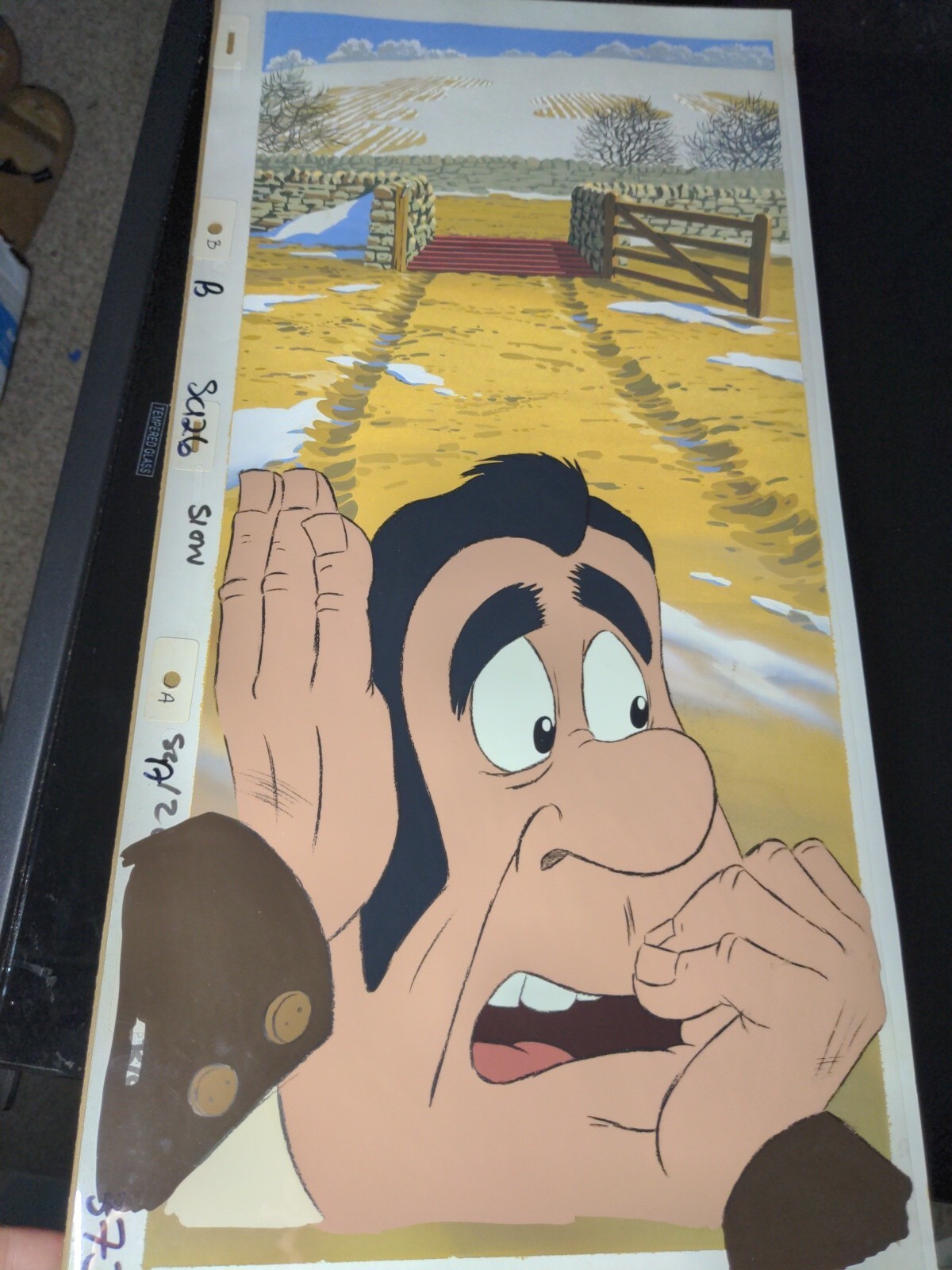 A WINTER STORY Animation Cels  Background Production Art Disney Cartoons X1