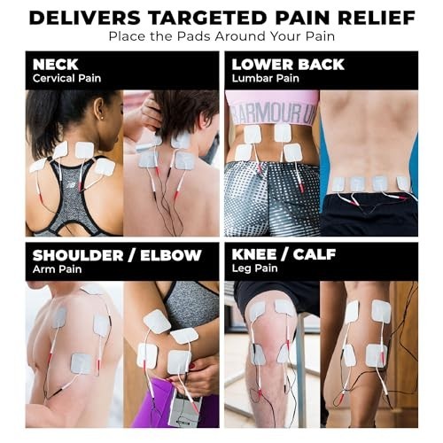 Digital TENS Unit Muscle Stimulator for Pain Relief - Back, Neck, Sciatica, Shou