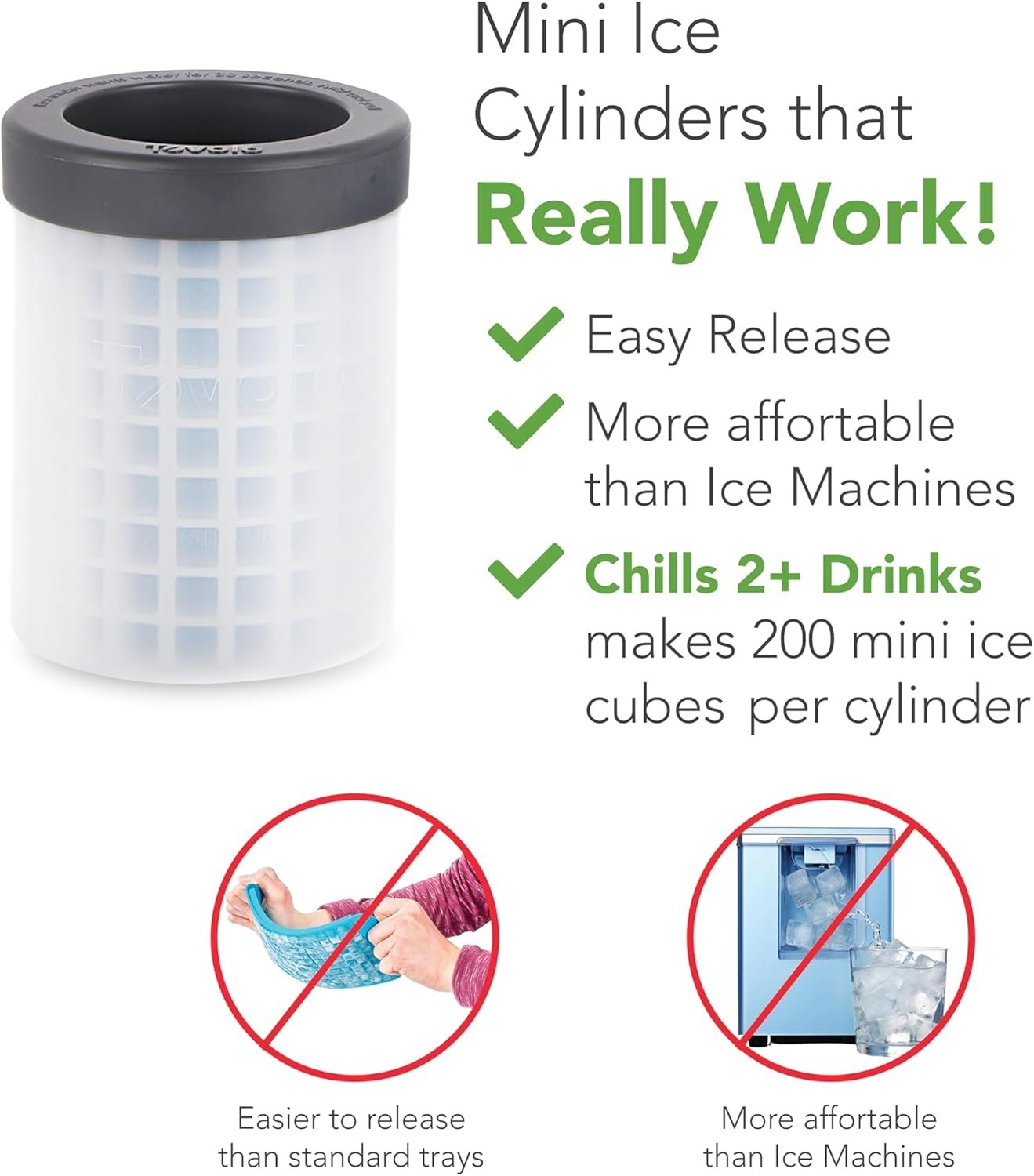 Space-Saving Silicone Ice Makers - Create 400 Mini Ice Nuggets Effortlessly