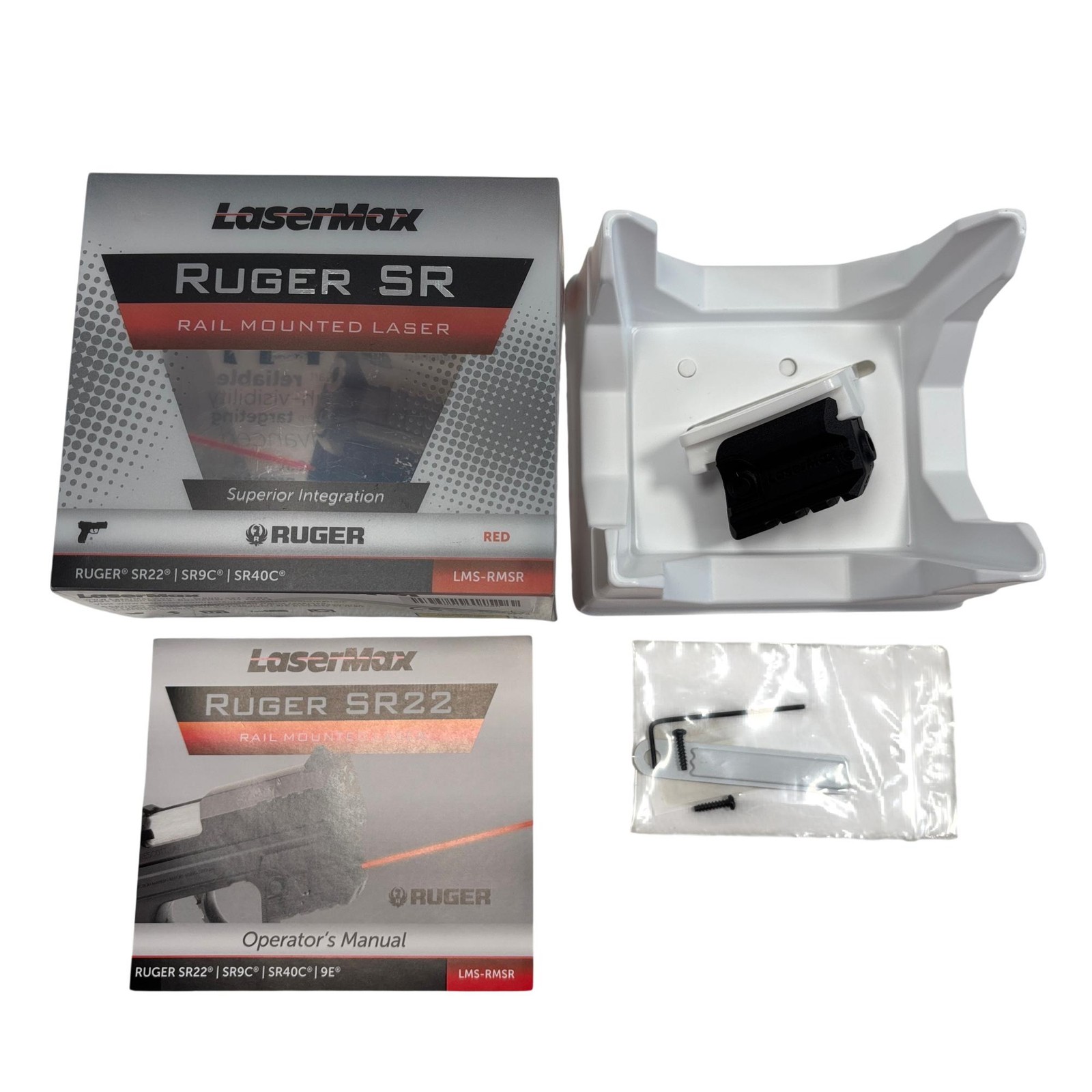 LaserMax LMS-RMSR Red Ruger SR Rail Mounted Laser Sight