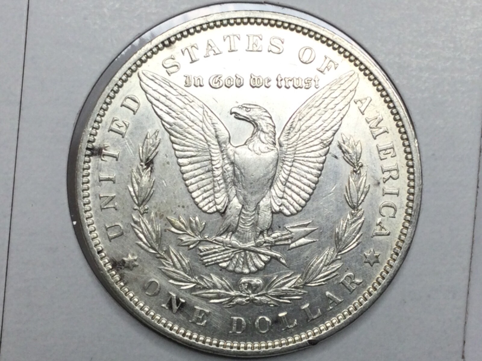 1892 Morgan Dollar in almost uncirculated
