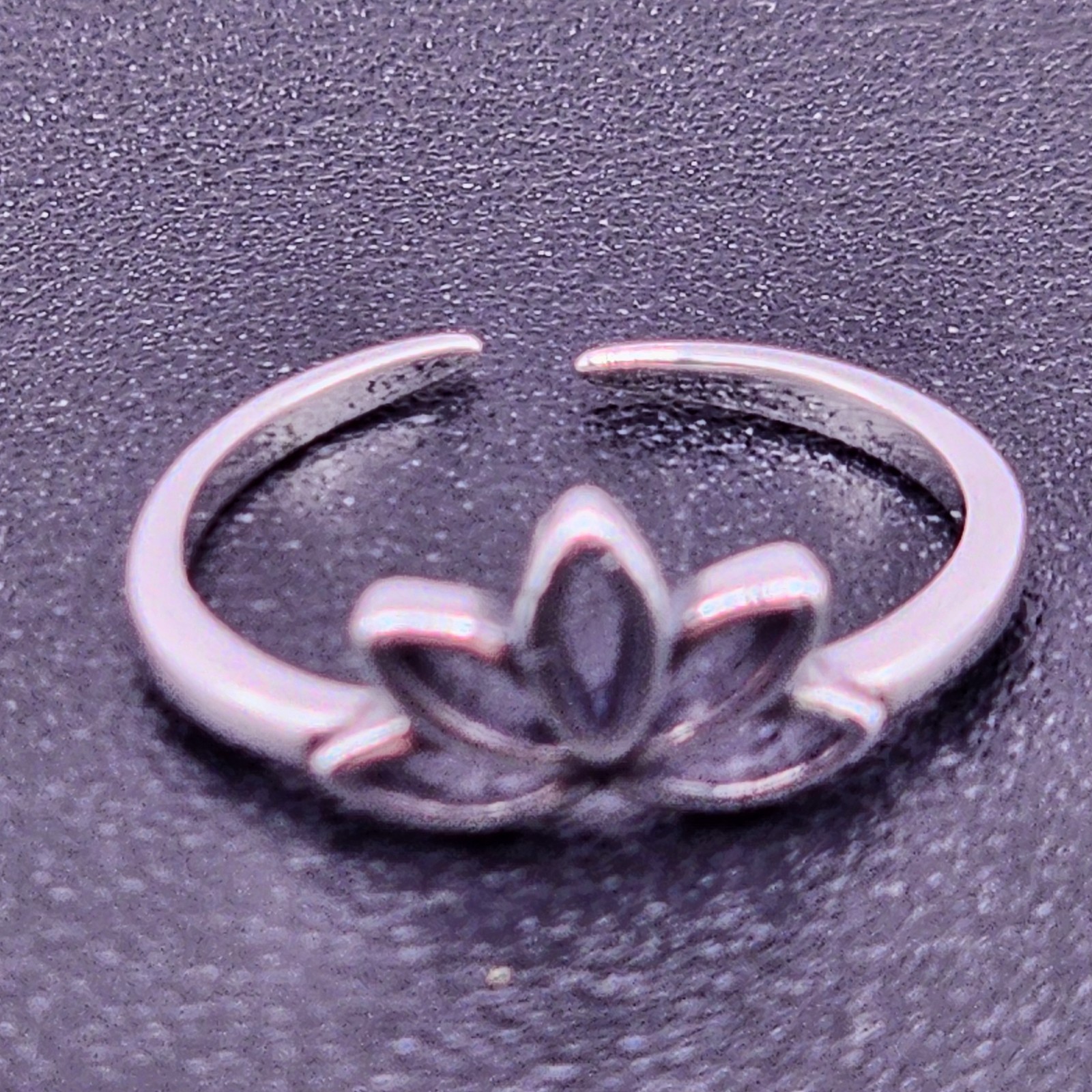 925 NEW Sterling Silver TOE ring LOTUS 6mm