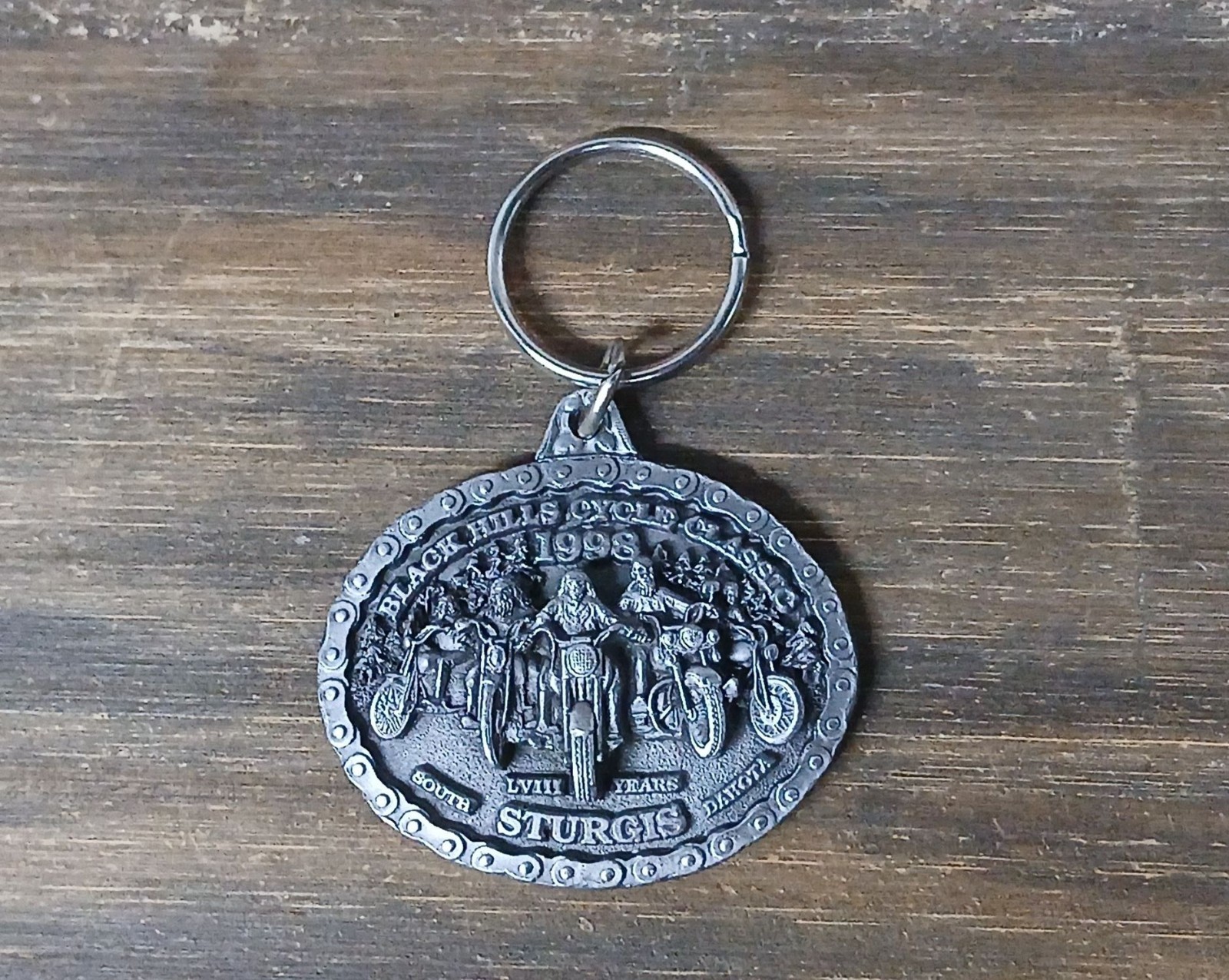1998 Motorcycle Rally Keychain Sturgis SD Black Hills Biker 58th Year Pack