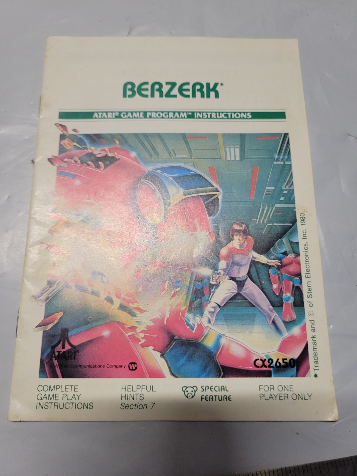 Berzerk Instruction Manual Atari 2600