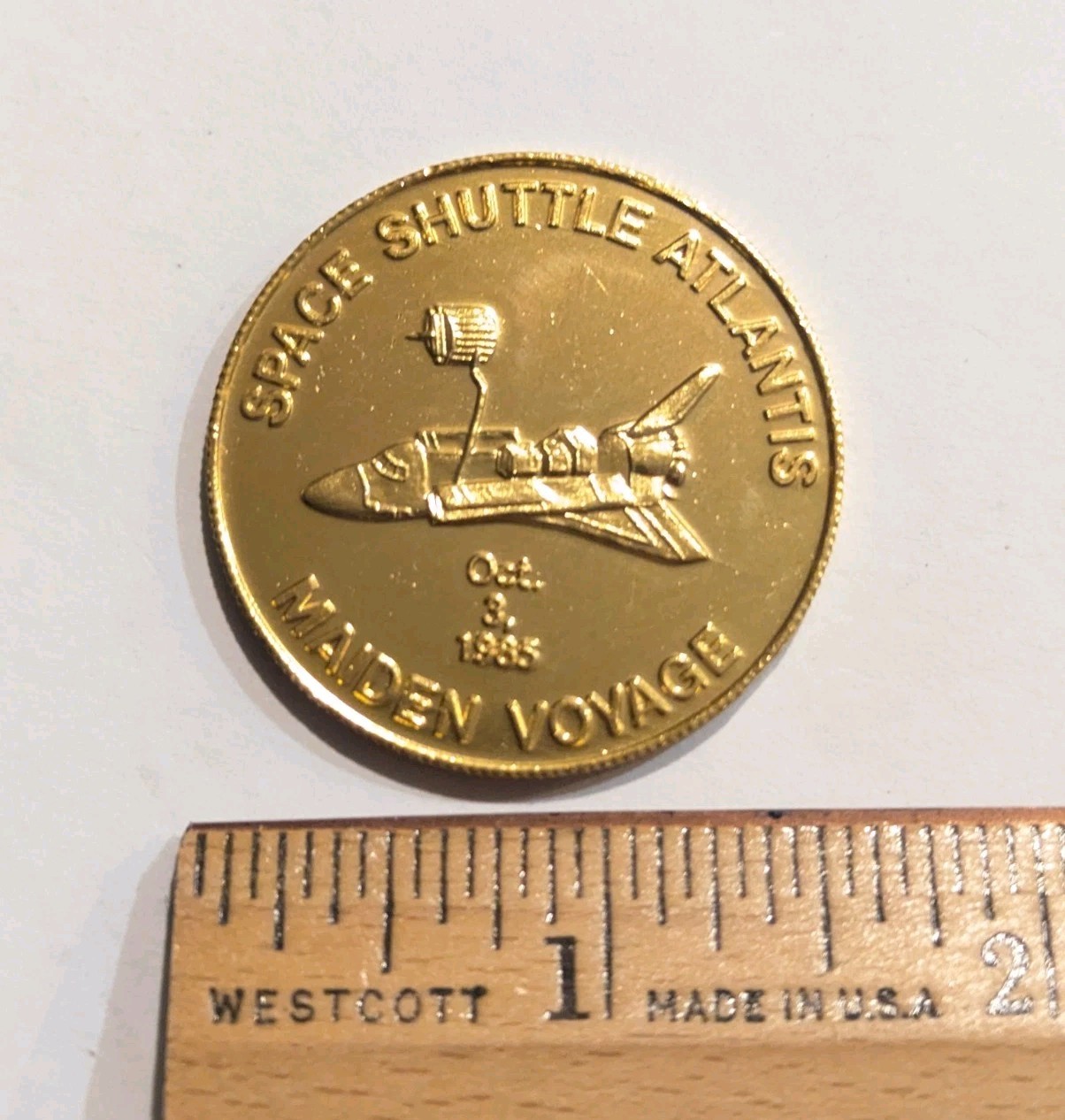 Space Shuttle Atlantis Maiden Voyage 1985 Token Port Canaveral Authority Florida