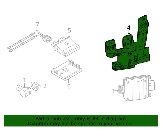 Genuine Blind Spot Detection System Warning Sensor Bracket 11A-907-456