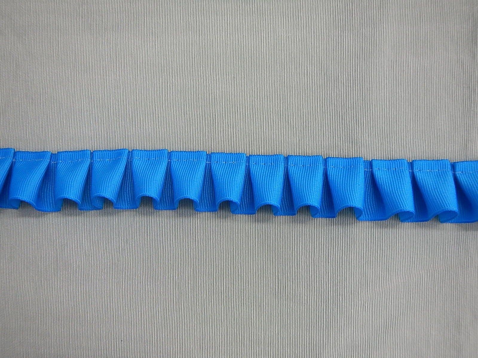 Box Pleated Aqua Grosgrain Ribbon x 5 mts
