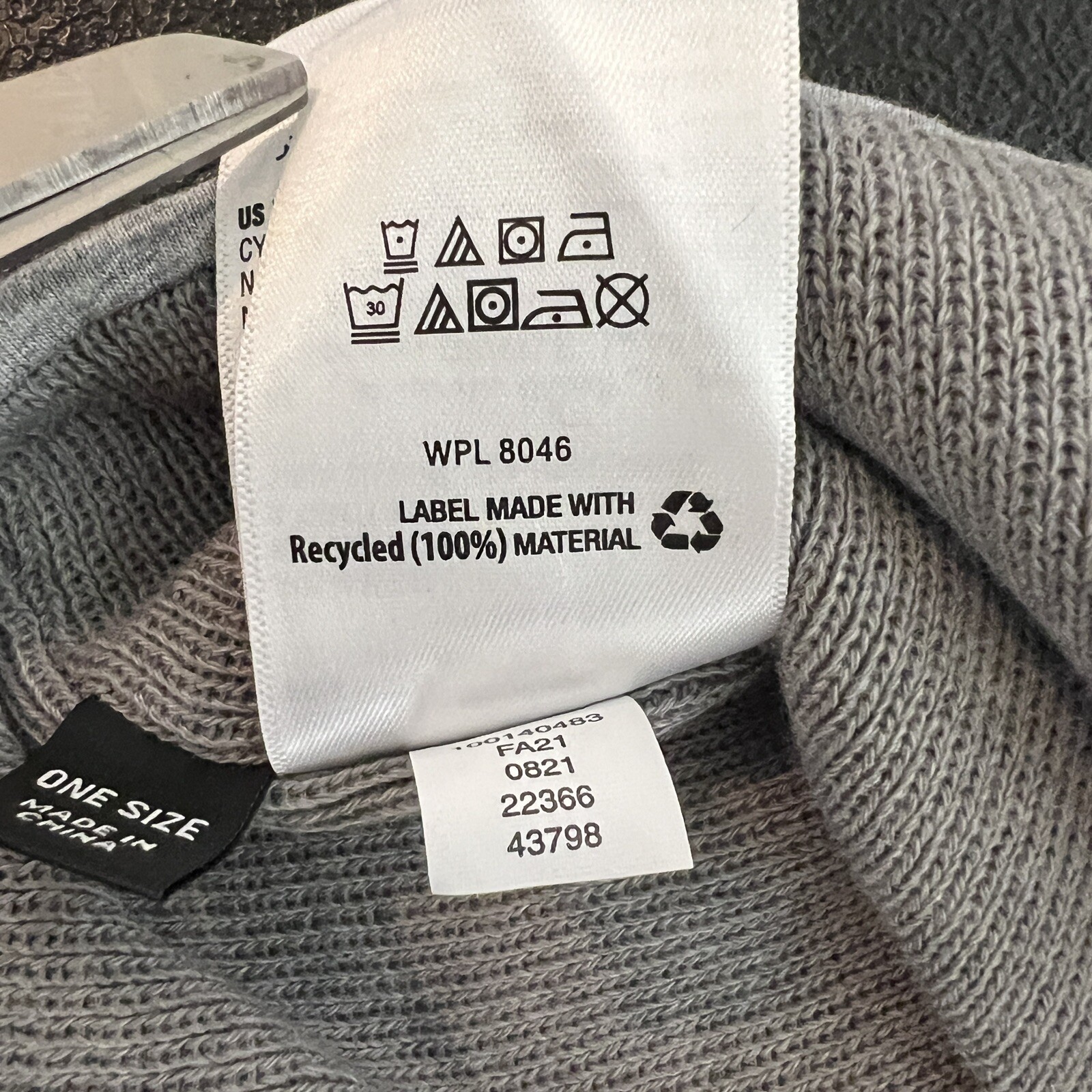 Alfani Heathered Neck Gaiter Gray OSFA
