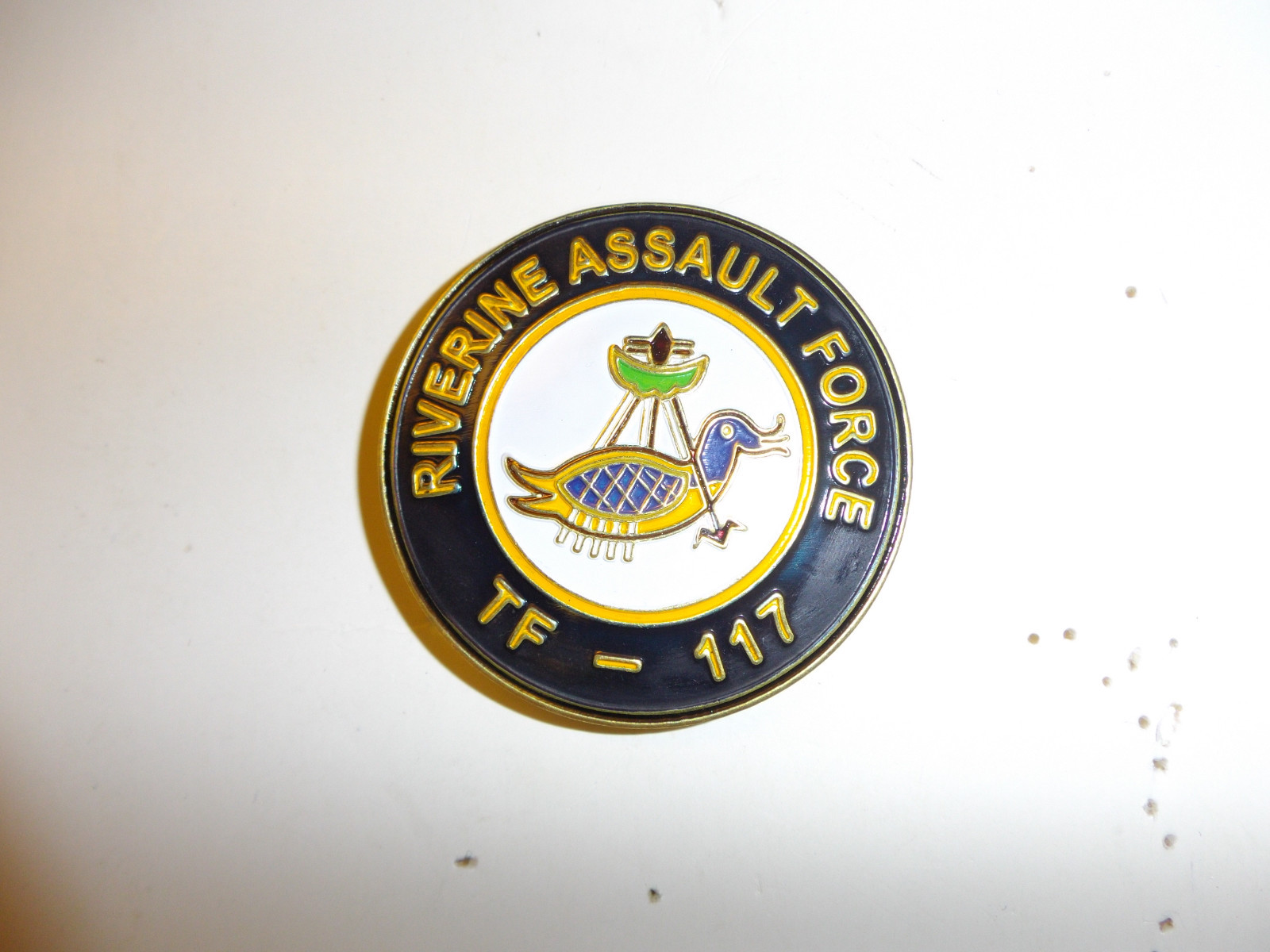 0275 Vietnam US Army TF 117 Beret Badge River Riverine Assault force IR32A