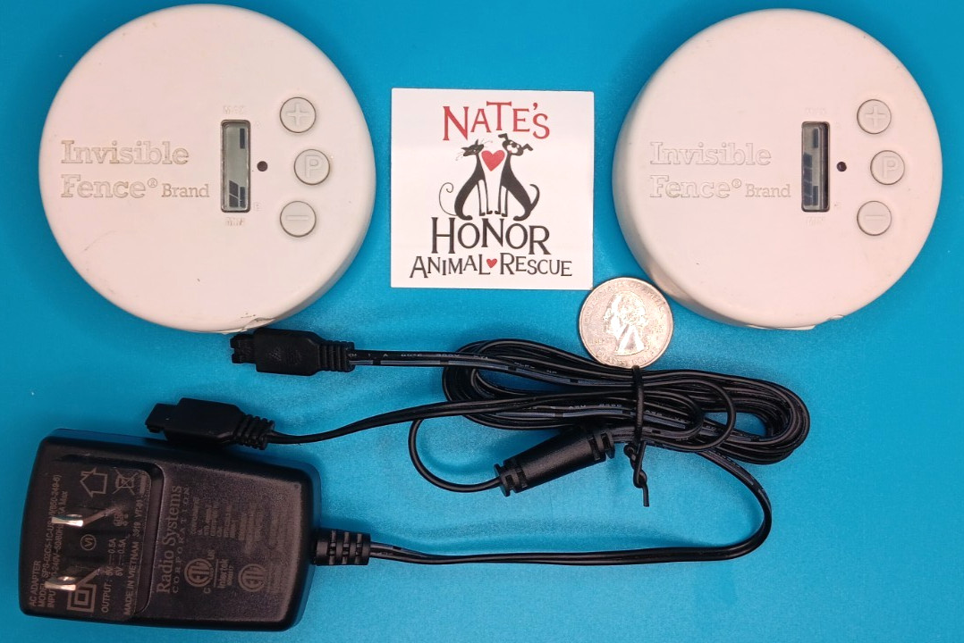 TWO Invisible Fence Micro Shields Indoor Dog Avoidance Transmitters W/Charger
