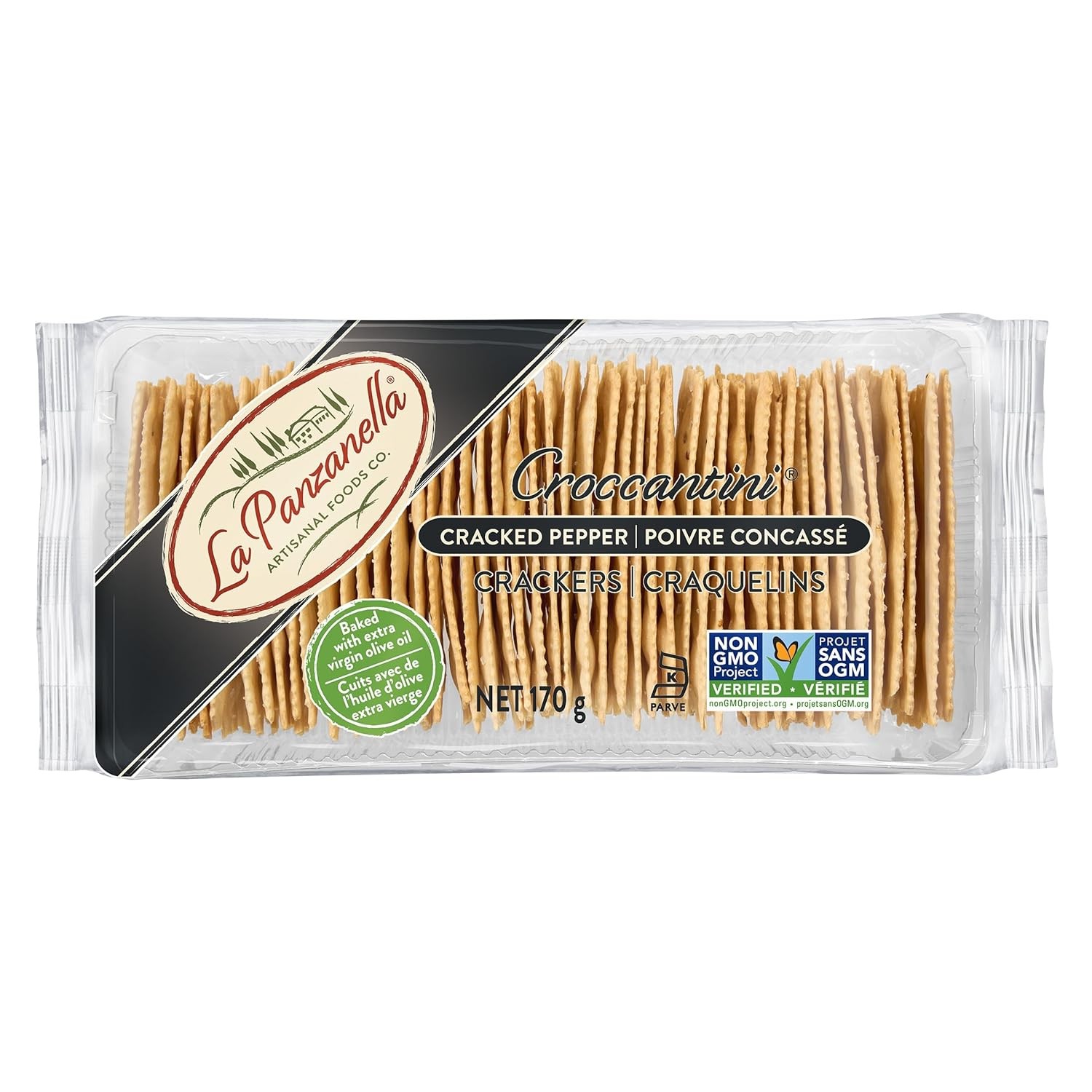 La Panzanella Mini Croccantini, Black Pepper, 6 Oz 6 Ounce (Pack of 1)