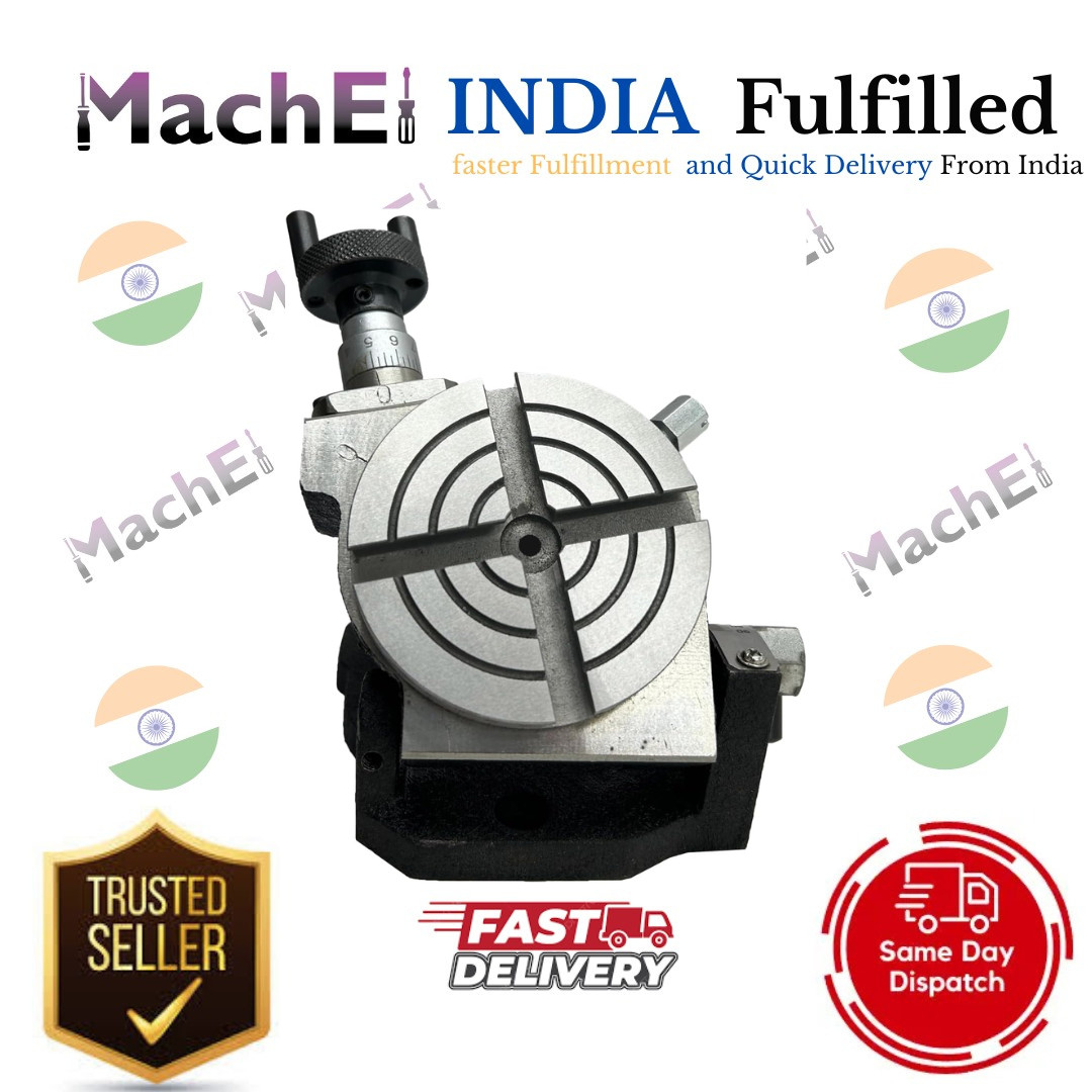 MachEl 3" Tilting Rotary Table 4 Slot Precision Milling Machine Tool CNC Lathe.