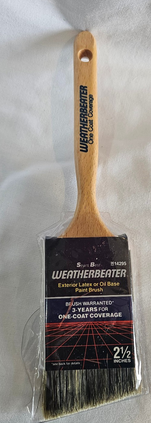 Vintage Sears 2.5” Weatherbeater Wood Handle Paint Brushes  14295