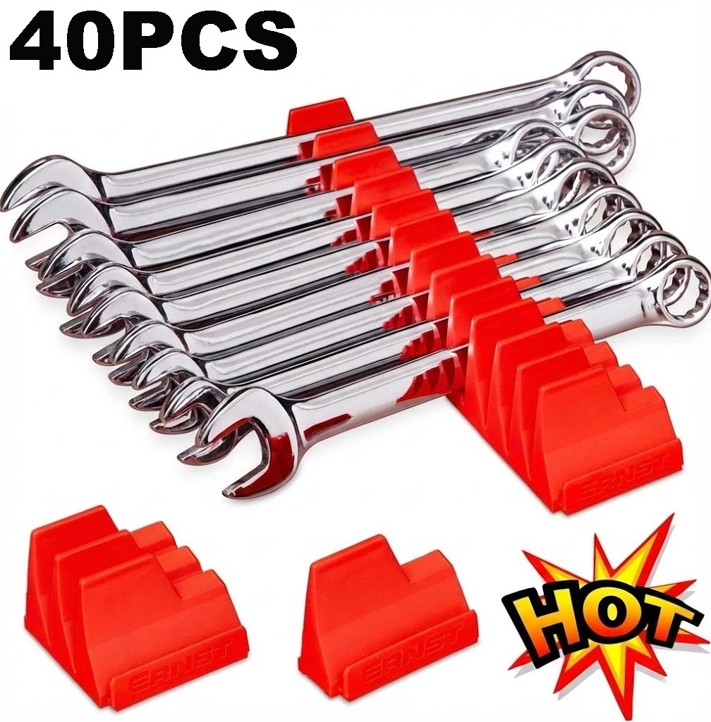80PCS Modular Wrench Organizer Magnetic Compact Tool Storage Toolbox Slots Hold