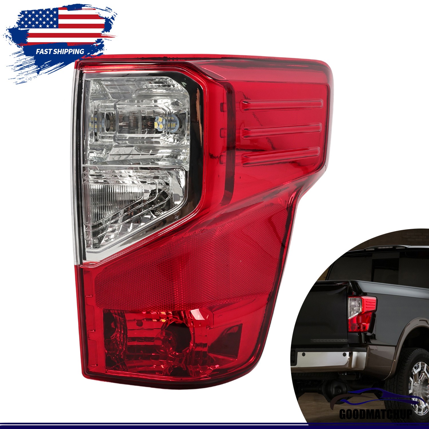 For Nissan Titan XD 2016-2023 Rear Tail Light Assembly Lamp Right Passenger Side