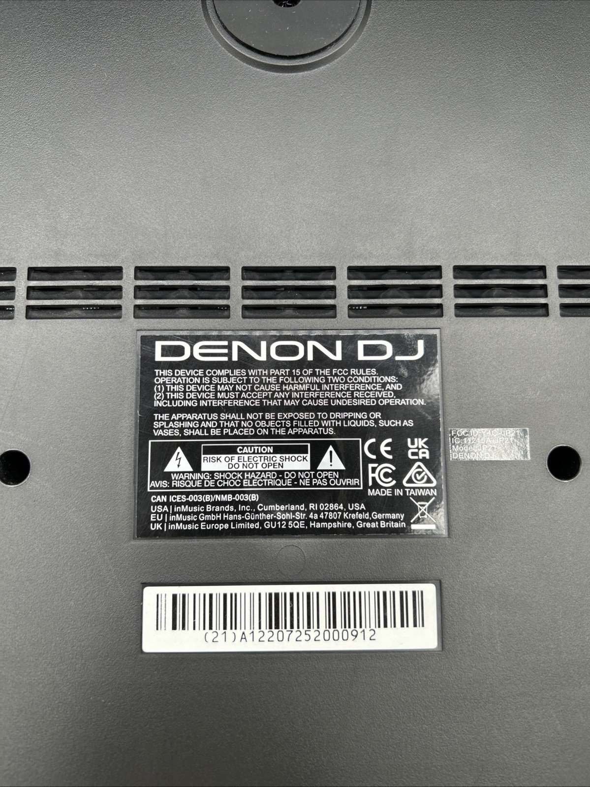 Denon DJ JP21 SC Live 4 Standalone DJ Controller System *FOR PARTS*
