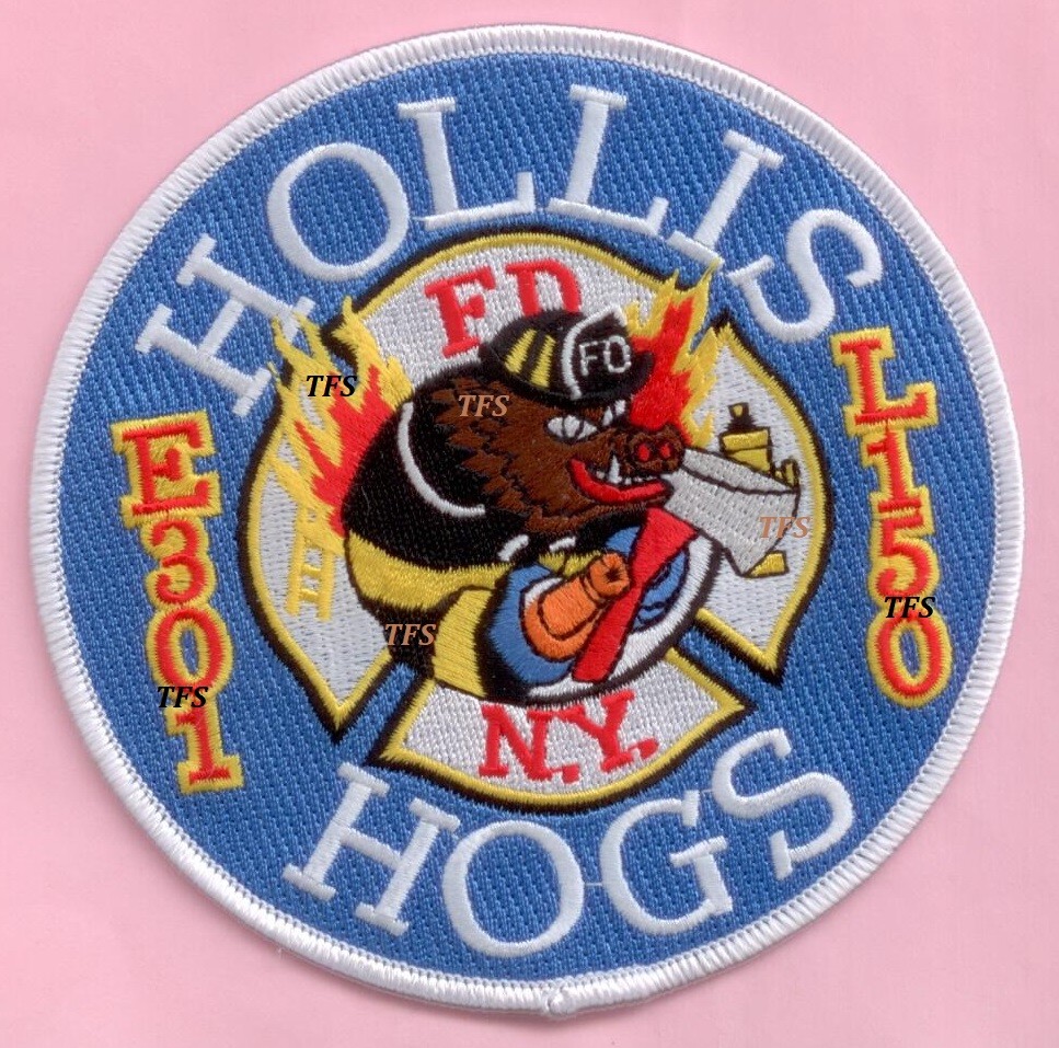 New York City Fire Dept Engine 301 Ladder 150 Patch Hollis Hogs