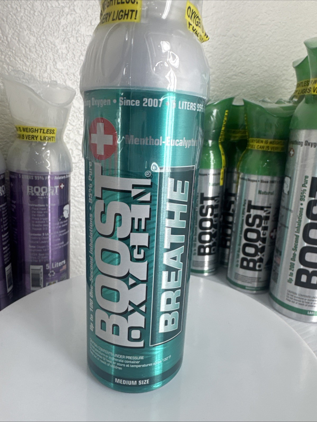 Boost Oxygen Energy Menthol-Eucalyptus 5 Liter Medium Size🎈FREE SHIP🎈Breathe