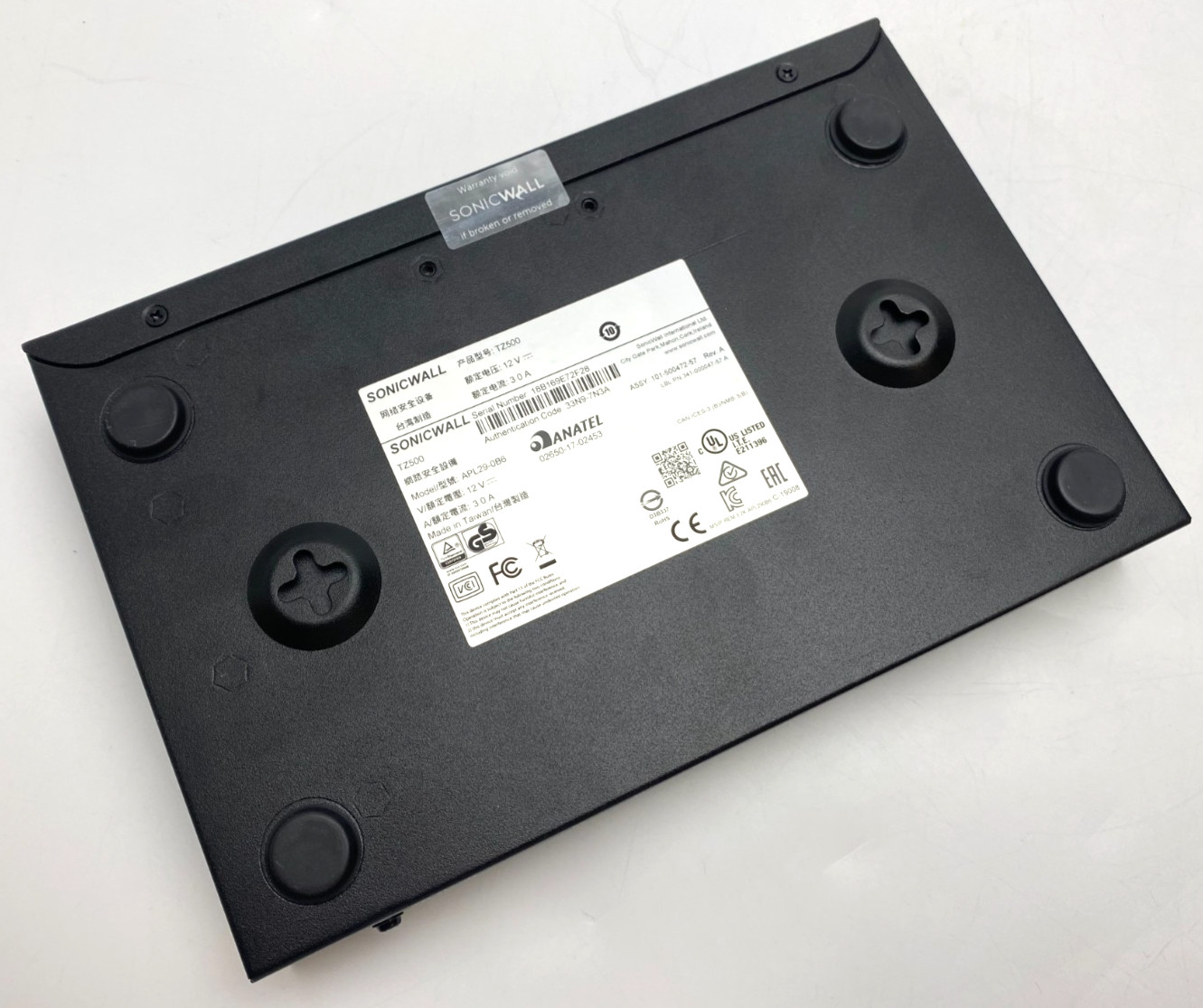 DELL SONICWALL TZ500 NETWORK SECURITY FIREWALL APPLIANCE APL29-0B6 + ADPTR