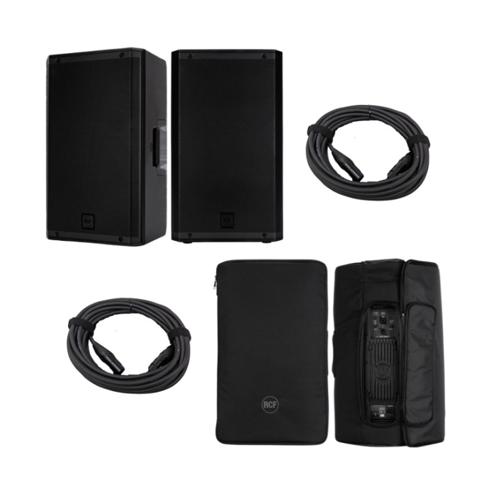 RCF ART 932A Pair w/ Covers and XLR Cables