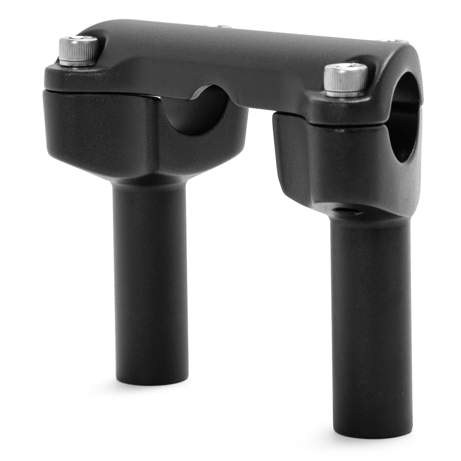 Black 3 1/2" Handlebar Risers + Top Clamp For Harley Fat Boy Heritage Softail
