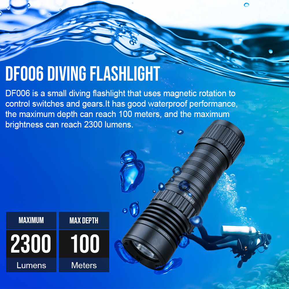 Trustfire 2300LM LED Scuba Light underwater flashlight Diving Light Flashlight W