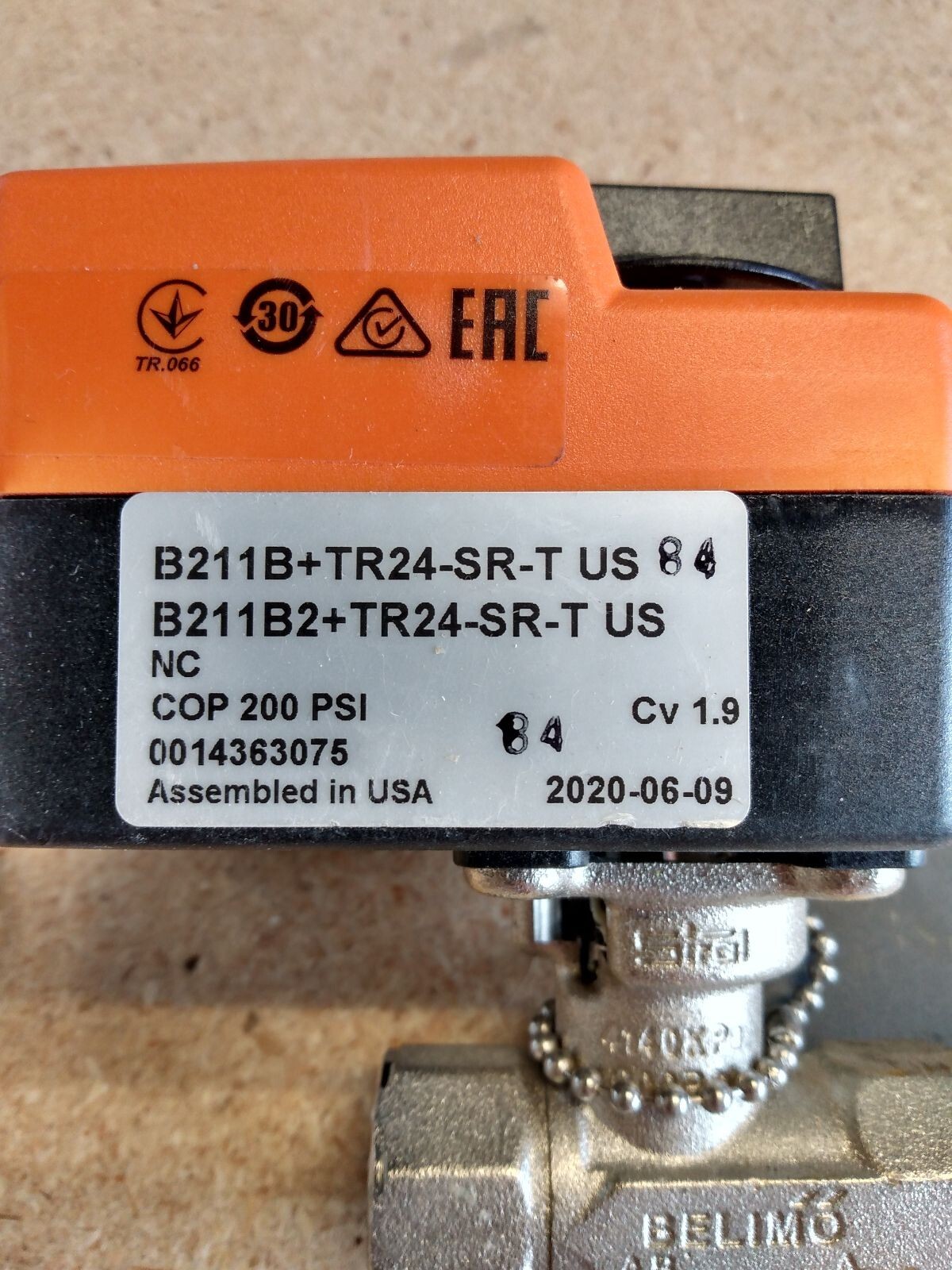 Belimo B11B+TR24-SR-T US 1/2" Cv 1.9