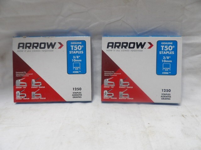 Arrow T50 Staples 3/8" (Qty of 2 boxes)