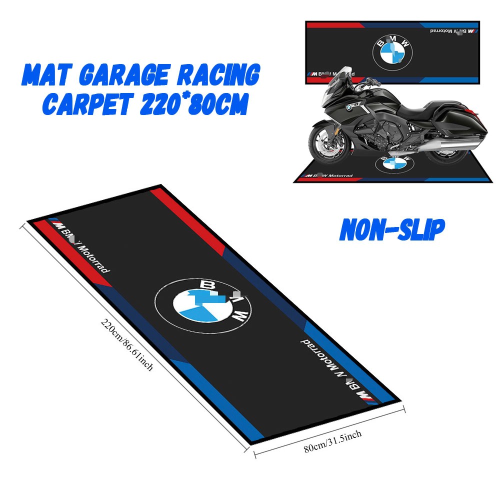For BMW MOTORRAD Motorcycle Workshop Showroom Mat Garage racing Carpet 220*80CM