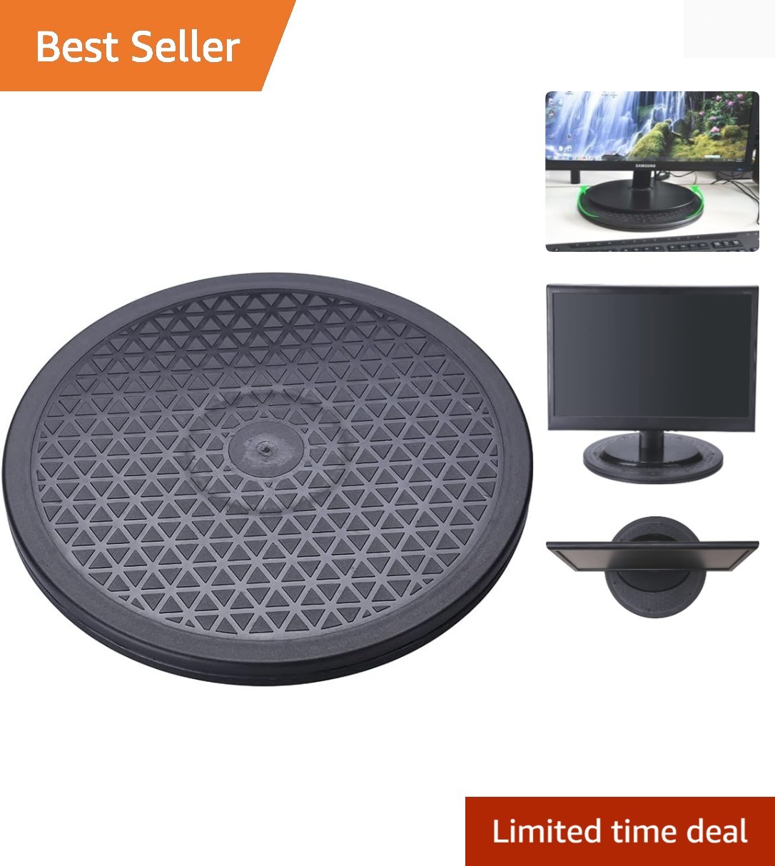 Versatile 12-Inch Swivel Display Stand with Steel Ball Bearings - 25 kg Capacity