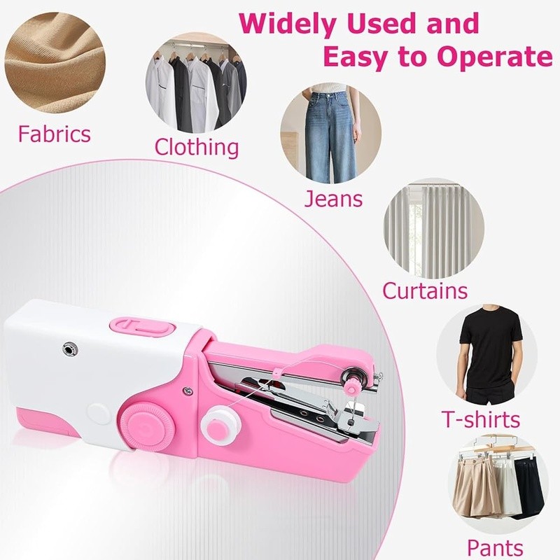 Mini Handheld Sewing Machine Portable Electric Quick Repair Kit Beginners New