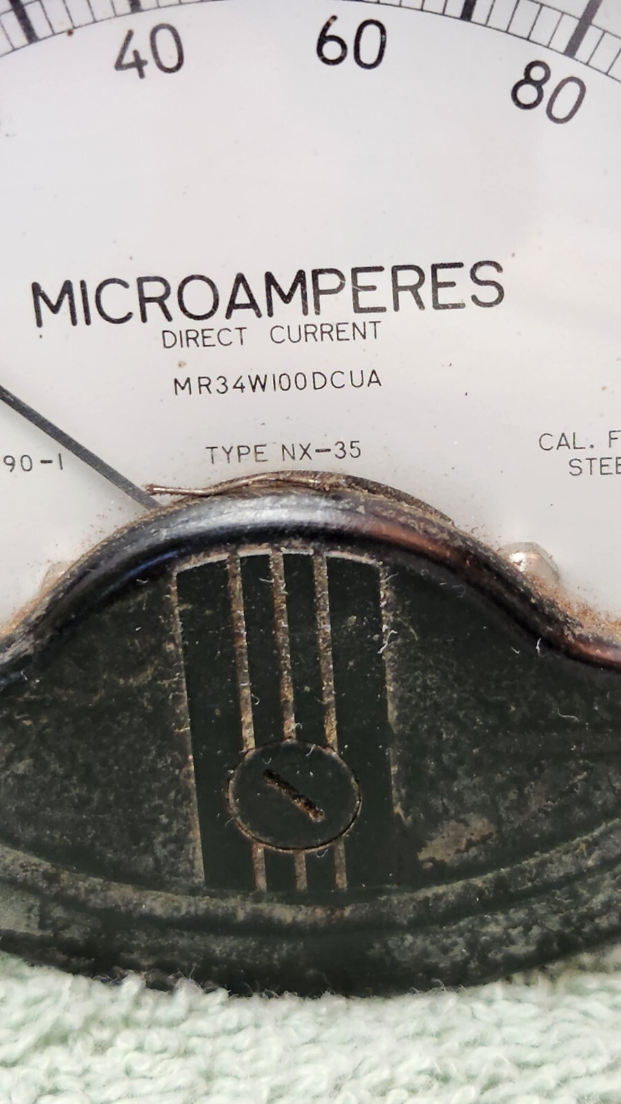 WESTINGHOUSE MICROAMPERES 0-100 DIRECT CURRENT MR34W100DCUA TYPE NX-35