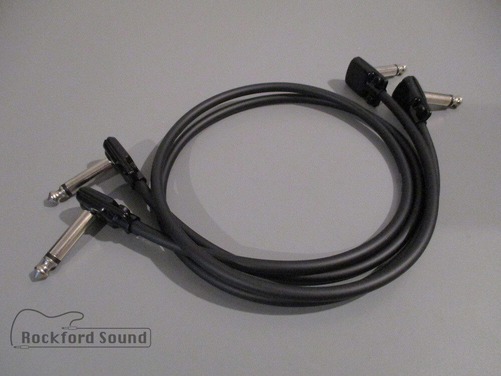 Mogami W2319 & Squareplug SP500BK Patch Cable - 1/4" Right angle to Right Angle