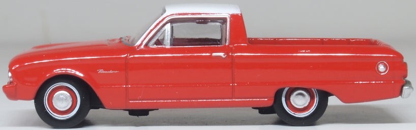 New Release 1/87 HO Oxford Diecast 1960 Ford Falcon Ranchero w/ Red # 87FA60001