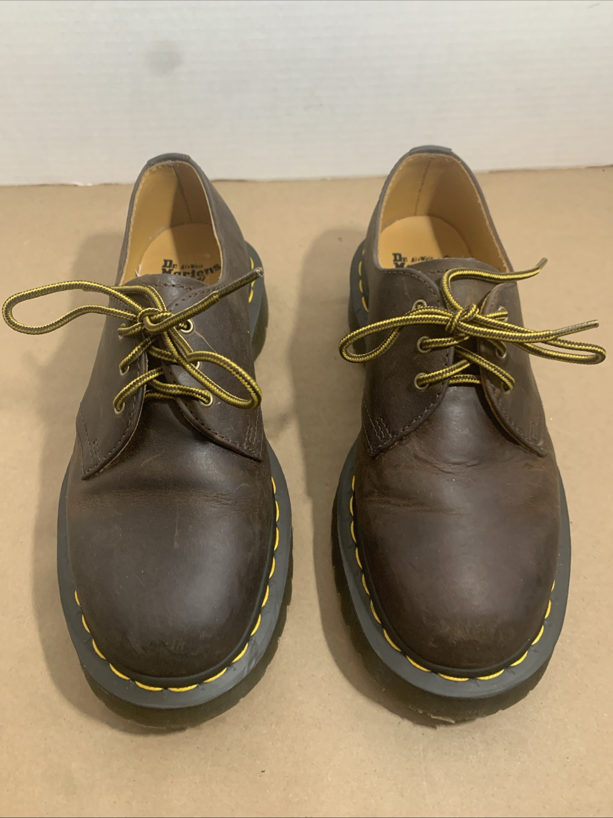 Mens Dr. Martens Unisex 1461 Bex Crazy Horse Oxford Leather Shoes Dk Brown Sze 7