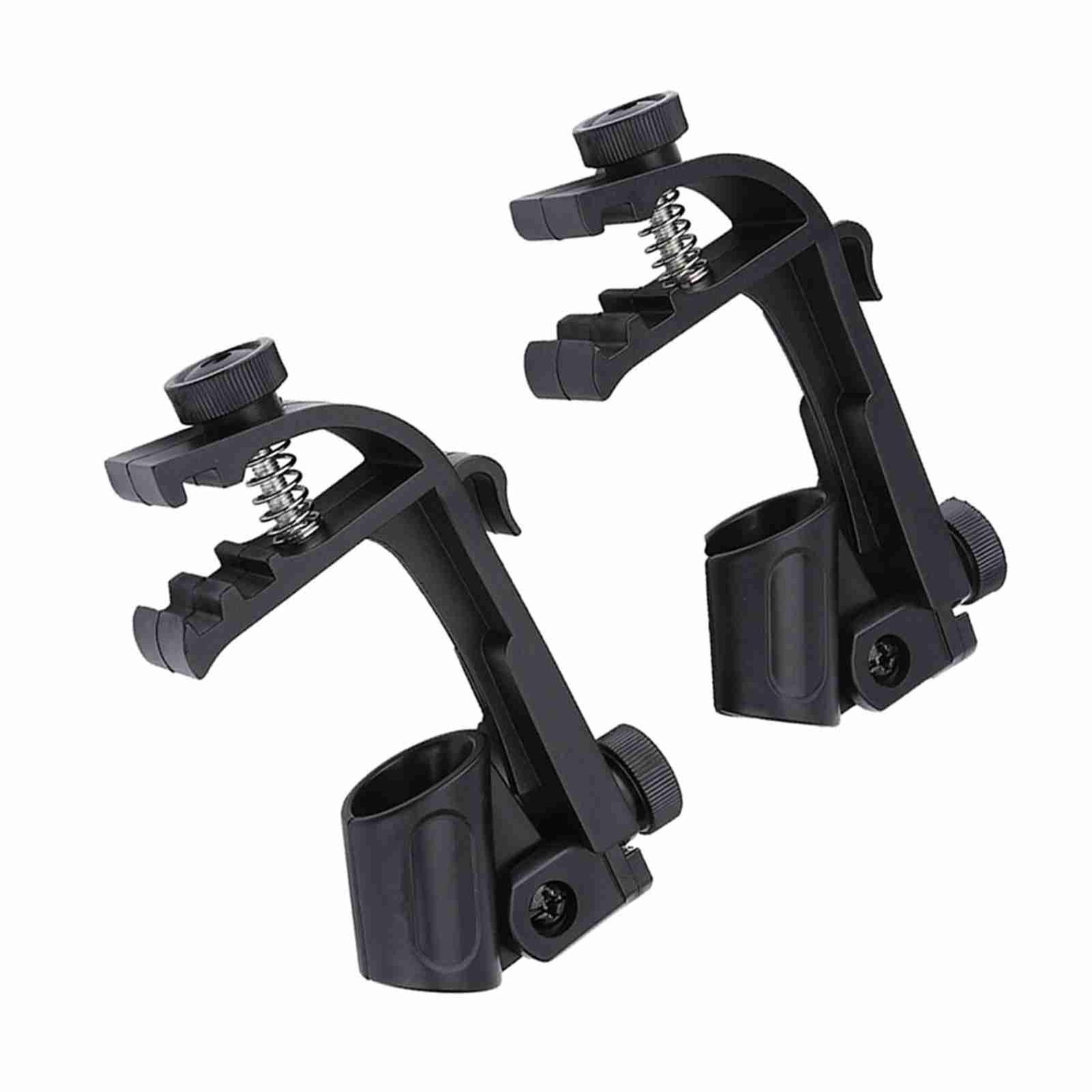 2 Pcs Adjustable Drum Mount Microphone Clip For Hands-Free Recording Or