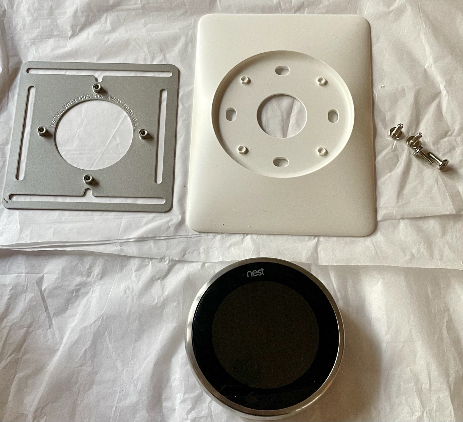 Google Nest T3007ES Learning Thermostat A0013 Stainless Steel Read Description