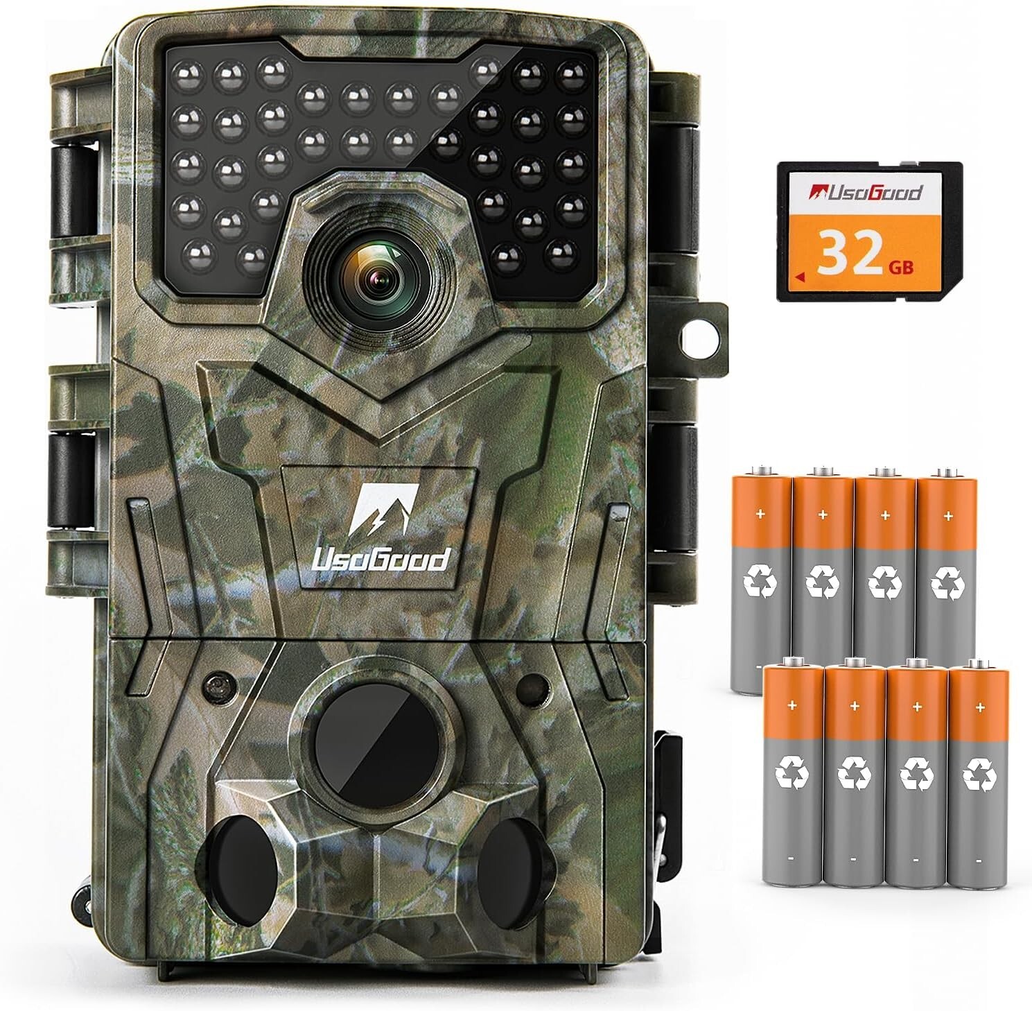 usogood Wildlife Trail Camera,4K 48MP Game Camera with 8 Batteries&32GB Card