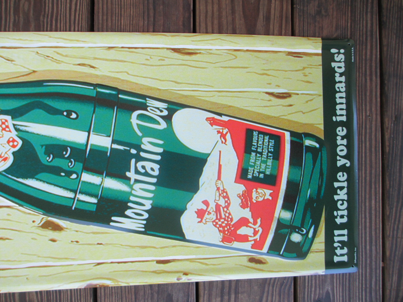 Mountain Dew Vertical Bottle Sign Yellow Yahoo It'll Tickle Your Innards
