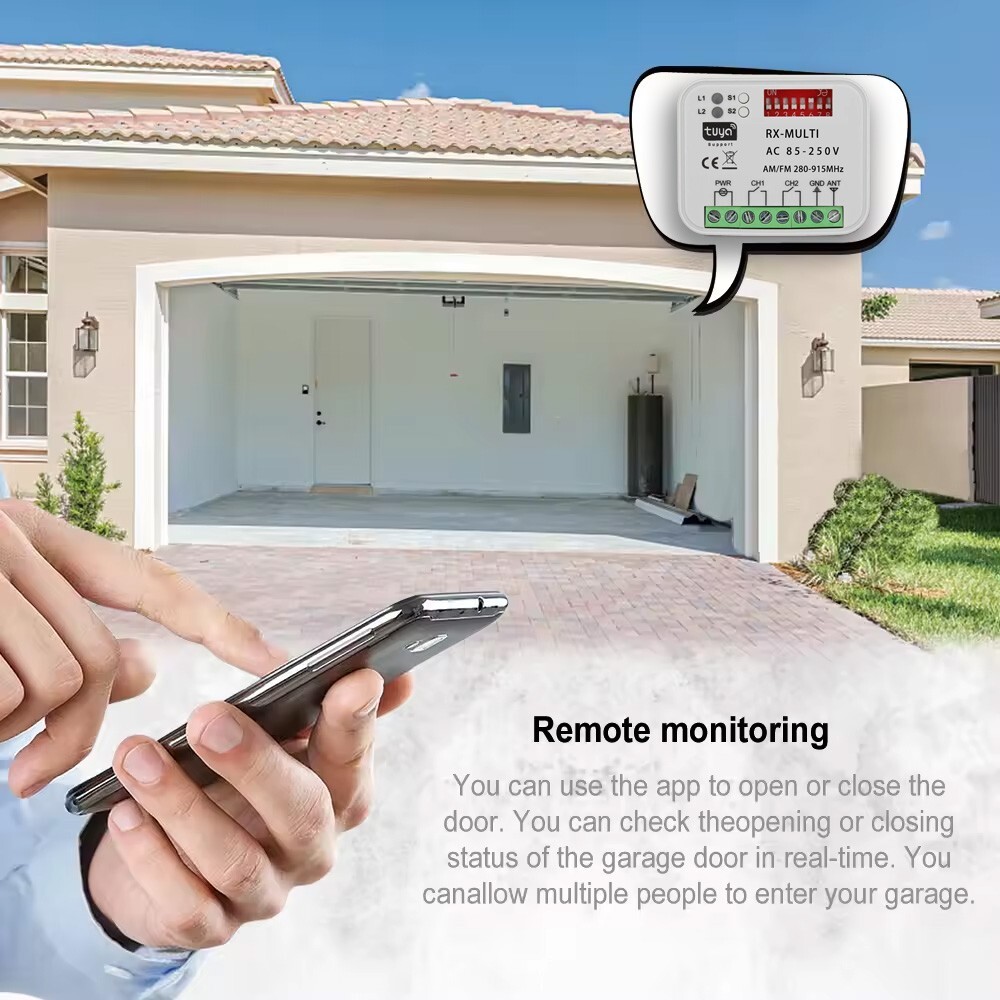 Tuya Smart WiFi Motor Switch Module 85-250V 2CH 433/868mhz universal Receiver