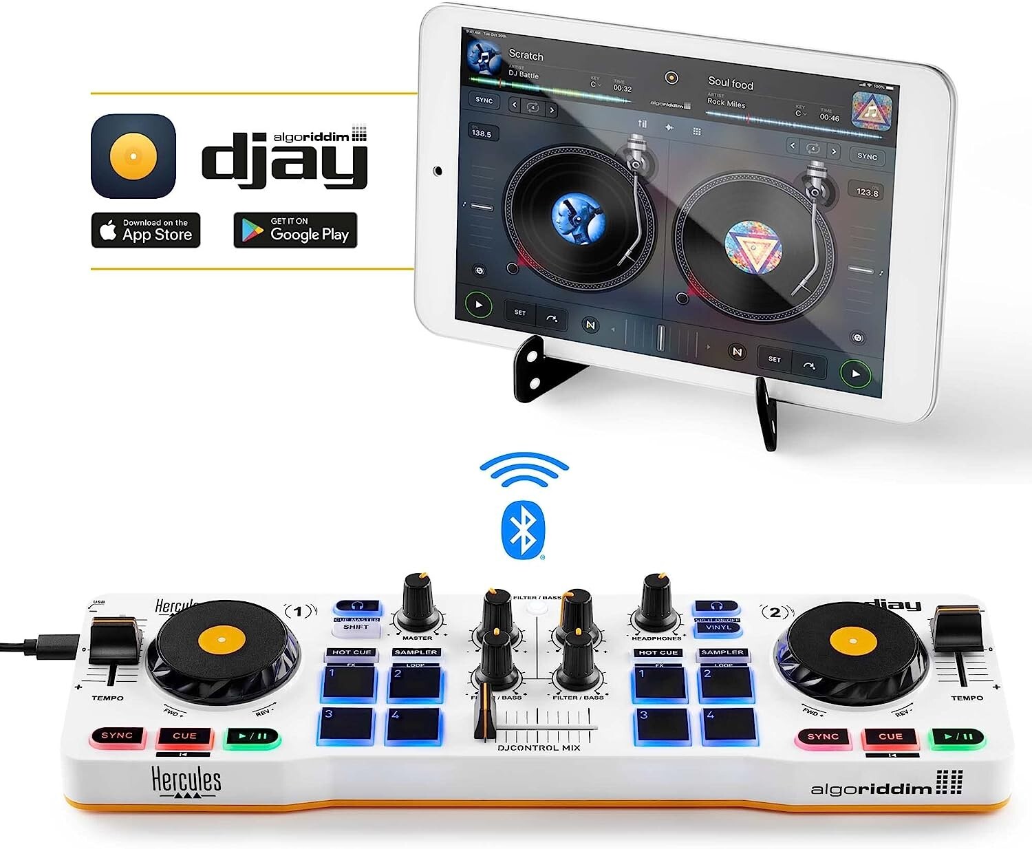 Hercules DJControl Mix Bluetooth Wireless Controller for Smart Phones