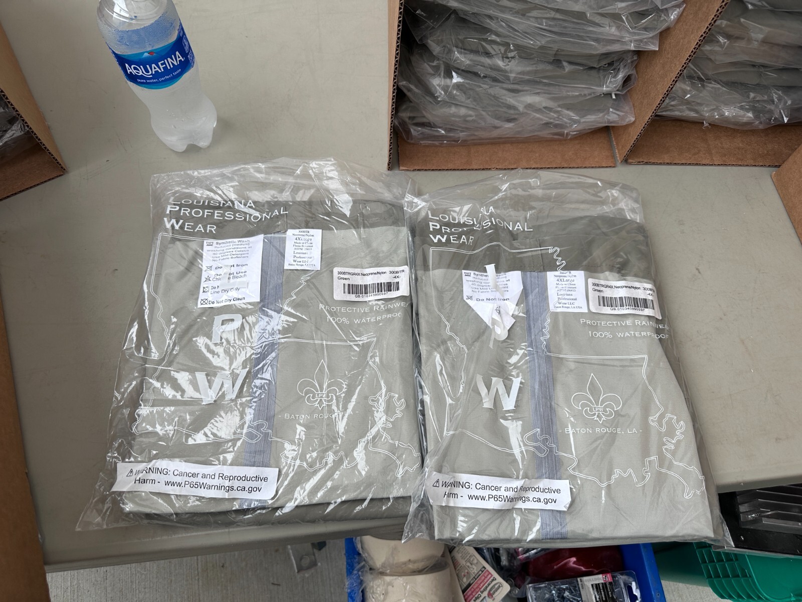 Louisiana Professional Wear Neoprene Nylon 300 BTR ,Bib Trouser Grn 4X, Lot of 2