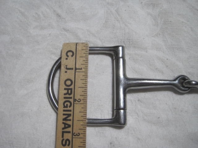 Dee Ring Snaffle Bit Single Jointed Stainless Steel 4'' Horse Bit