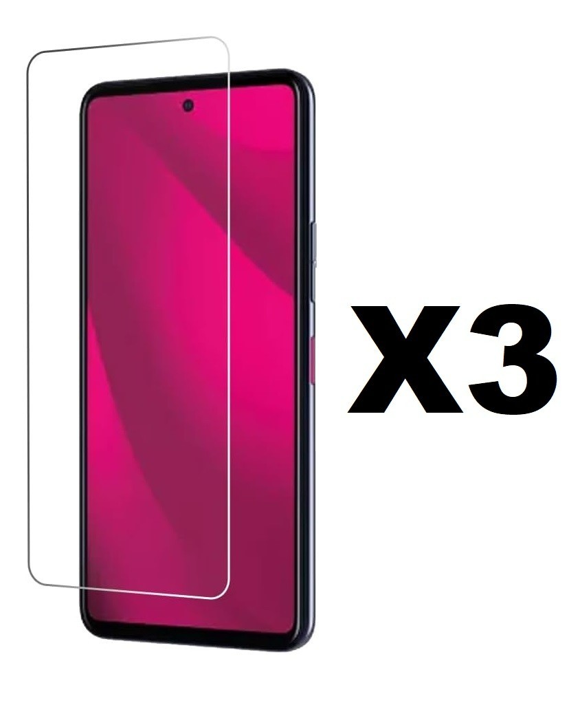 (3-Pack) Clear Tempered Glass Screen Protector for T-Mobile Revvl 7 Pro 5G