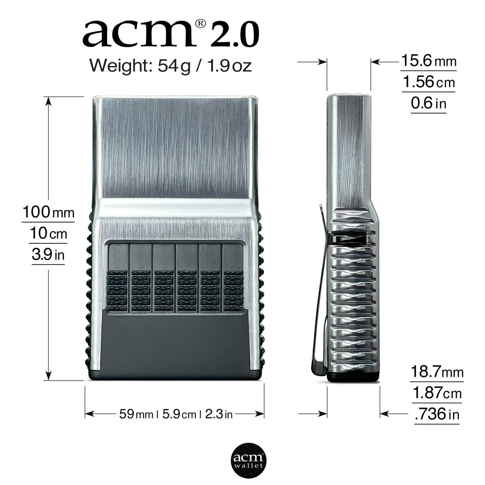 ACM 2.0 Featherweight Wallet - Exact Card Select and Storage - RFID Blocking ...