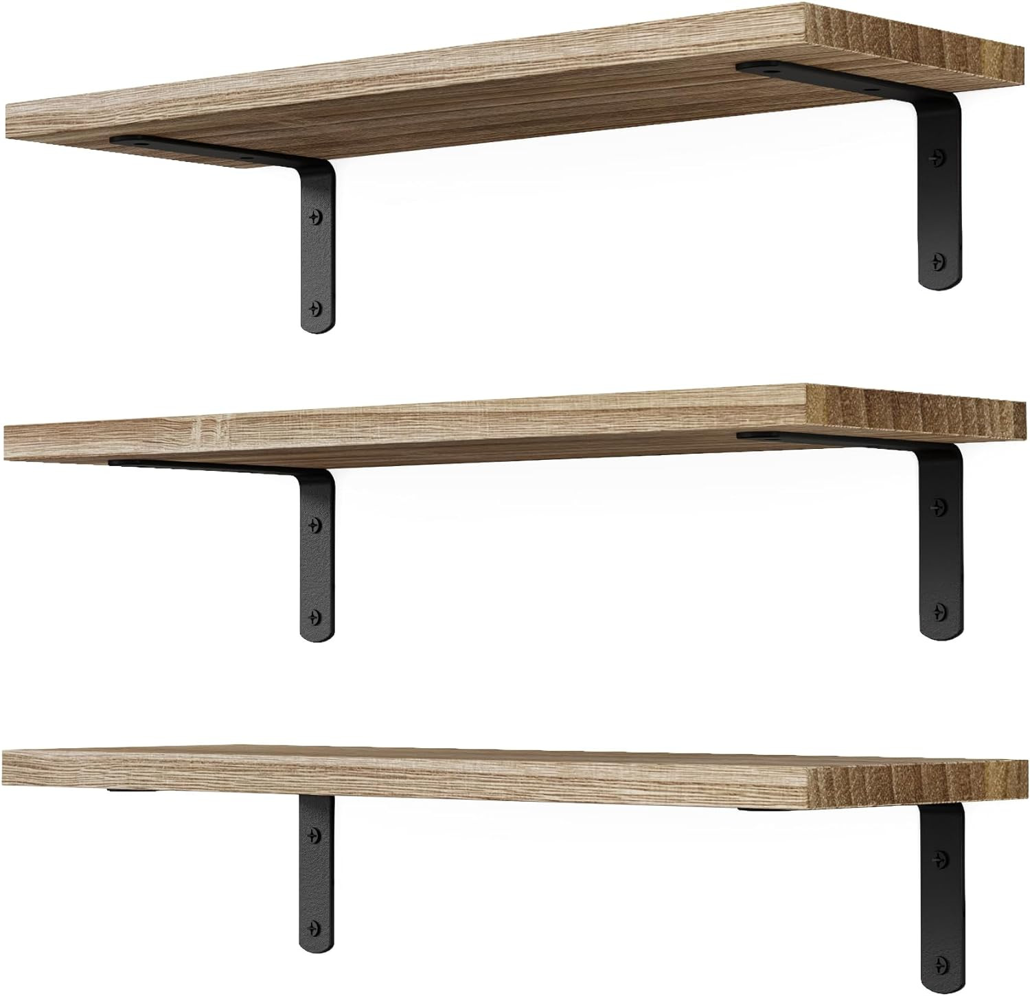 Floating Shelves, 3 Sets Wall Shelves, Wooden Floating Shelves for Wall Décor