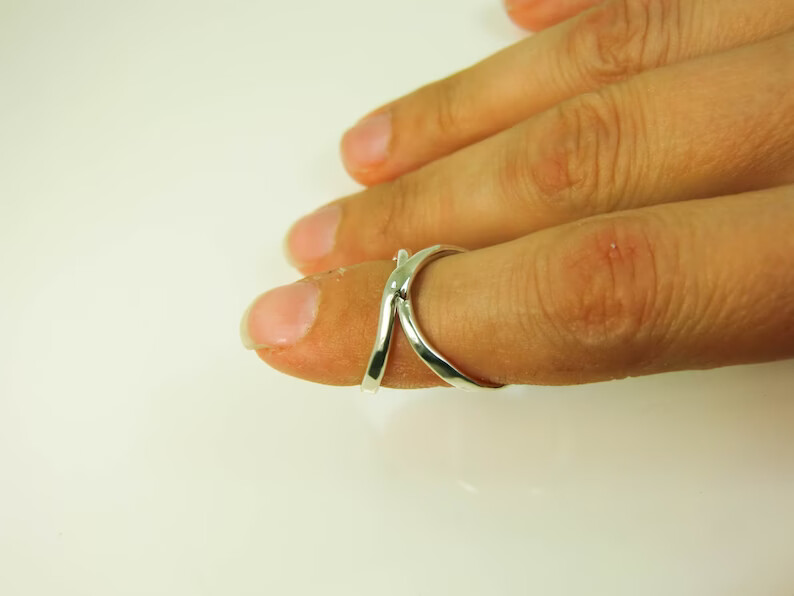 Splint Ring Solid925 Sterling Silver Band &Statement Ring Handmade Ring All size